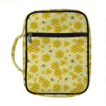Cute Honey Bee Pattern Print Front Pocket Bible Bag