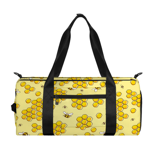 Cute Honey Bee Pattern Print Gym Bag