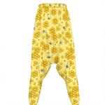 Cute Honey Bee Pattern Print Hammer Pants