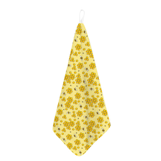 Cute Honey Bee Pattern Print Hand Towel