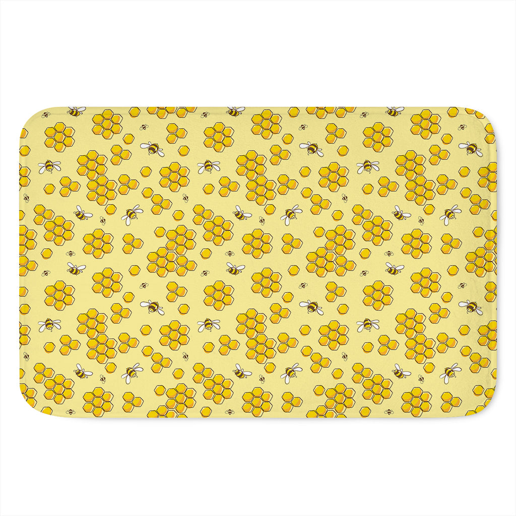 Cute Honey Bee Pattern Print Indoor Door Mat