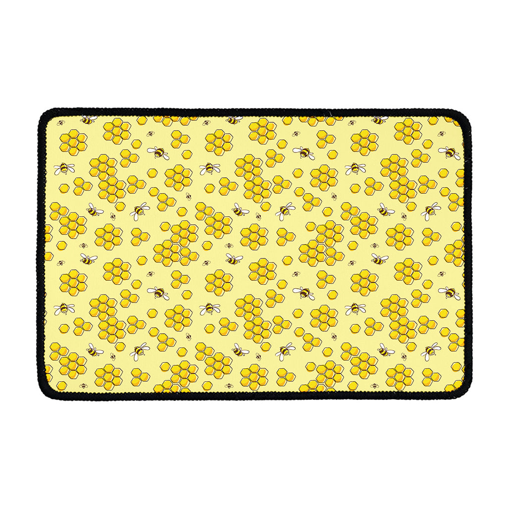 Cute Honey Bee Pattern Print Kitchen Mat
