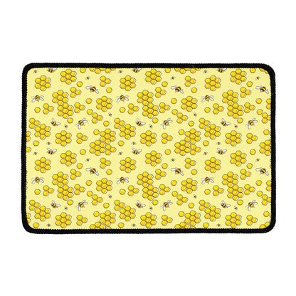Cute Honey Bee Pattern Print Kitchen Mat