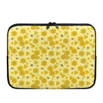 Cute Honey Bee Pattern Print Laptop Sleeve