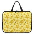 Cute Honey Bee Pattern Print Laptop Sleeve With Handle