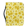 Cute Honey Bee Pattern Print Leather Bible Cover