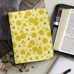 Cute Honey Bee Pattern Print Leather Bible Cover