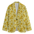 Cute Honey Bee Pattern Print Men's Blazer