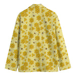 Cute Honey Bee Pattern Print Men's Cotton Blazer