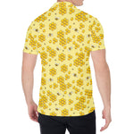 Cute Honey Bee Pattern Print Men's Shirt