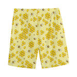 Cute Honey Bee Pattern Print Men's Sports Shorts