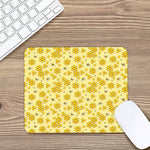 Cute Honey Bee Pattern Print Mouse Pad
