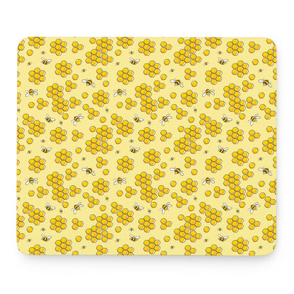 Cute Honey Bee Pattern Print Mouse Pad