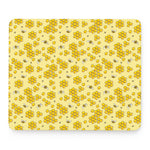Cute Honey Bee Pattern Print Mouse Pad