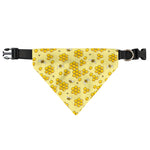 Cute Honey Bee Pattern Print Over The Collar Dog Bandana