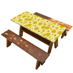 Cute Honey Bee Pattern Print Picnic Table Cover