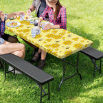 Cute Honey Bee Pattern Print Picnic Table Cover