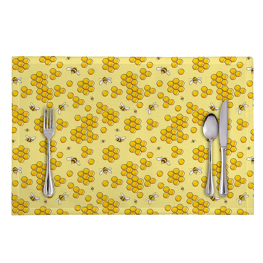 Cute Honey Bee Pattern Print Placemat