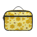Cute Honey Bee Pattern Print Portable Lunch Bag