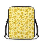 Cute Honey Bee Pattern Print Rectangular Crossbody Bag
