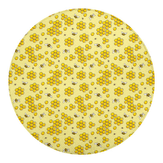 Cute Honey Bee Pattern Print Round Blanket