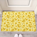 Cute Honey Bee Pattern Print Rubber Doormat