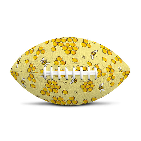 Cute Honey Bee Pattern Print Rugby Ball