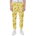 Cute Honey Bee Pattern Print Joggers