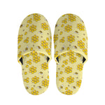 Cute Honey Bee Pattern Print Slippers