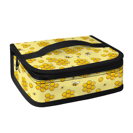 Cute Honey Bee Pattern Print Small Lunch Bag