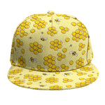 Cute Honey Bee Pattern Print Snapback Cap