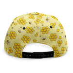 Cute Honey Bee Pattern Print Snapback Cap