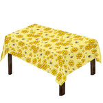 Cute Honey Bee Pattern Print Tablecloth