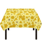 Cute Honey Bee Pattern Print Tablecloth