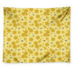 Cute Honey Bee Pattern Print Tapestry