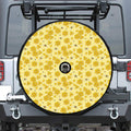 Cute Honey Bee Pattern Print Tire Cover With Camera Hole