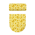 Cute Honey Bee Pattern Print Toilet Lid And Tank Cover Set