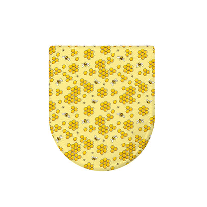 Cute Honey Bee Pattern Print Toilet Lid Cover