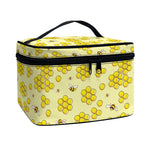 Cute Honey Bee Pattern Print Travel Makeup Bag