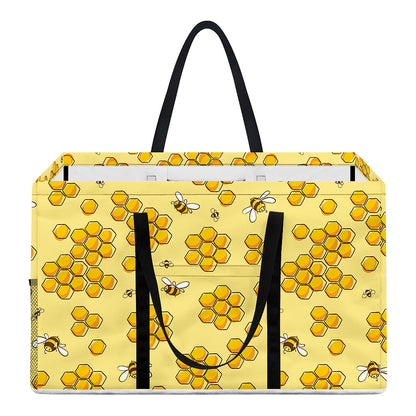 Cute Honey Bee Pattern Print Utility Tote Bag