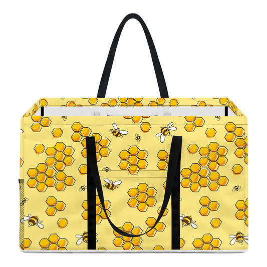 Cute Honey Bee Pattern Print Utility Tote Bag
