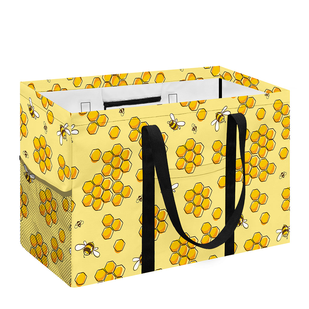 Cute Honey Bee Pattern Print Utility Tote Bag