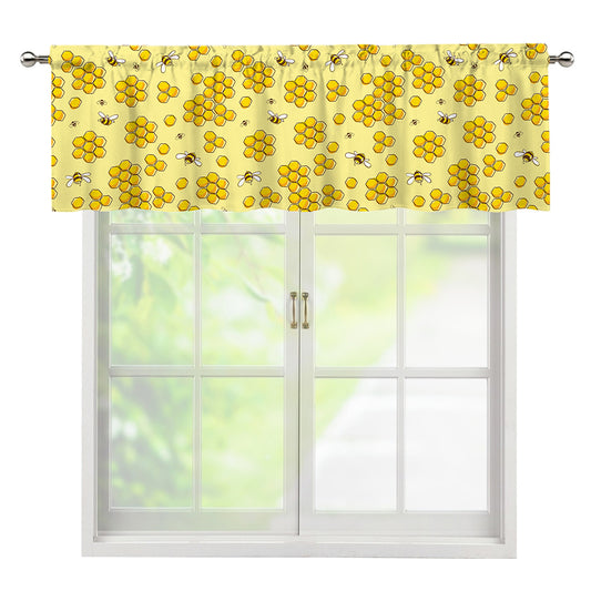 Cute Honey Bee Pattern Print Window Valance