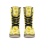 Cute Honey Bee Pattern Print Winter Boots