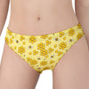 Cute Honey Bee Pattern Print Women's Panties