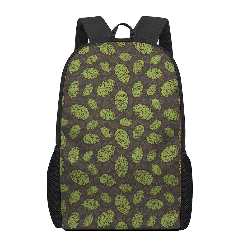 Cute Hop Cone Pattern Print 17 Inch Backpack