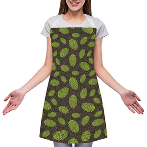 Cute Hop Cone Pattern Print Adjustable Apron