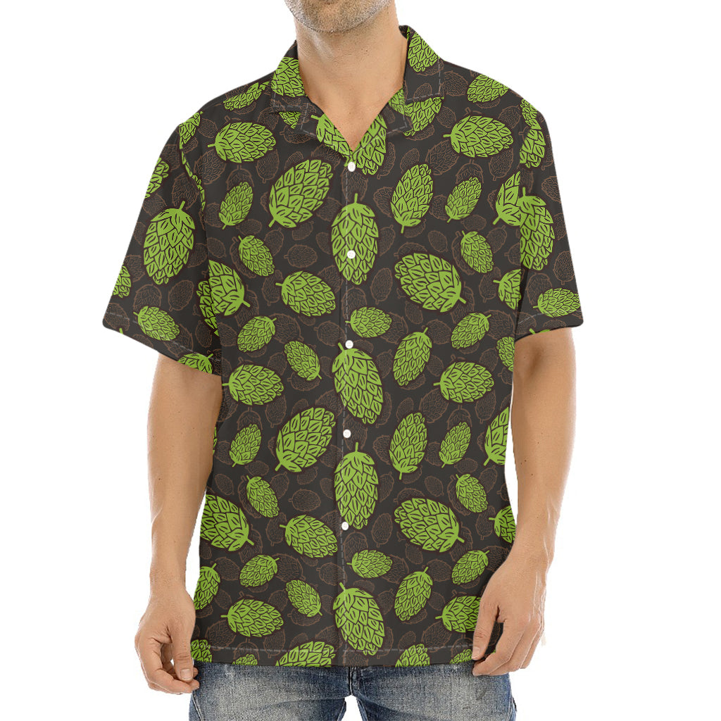 Cute Hop Cone Pattern Print Aloha Shirt