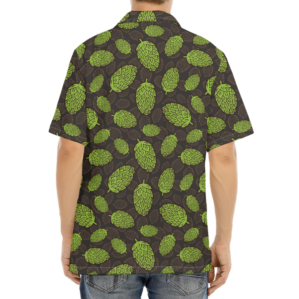 Cute Hop Cone Pattern Print Aloha Shirt