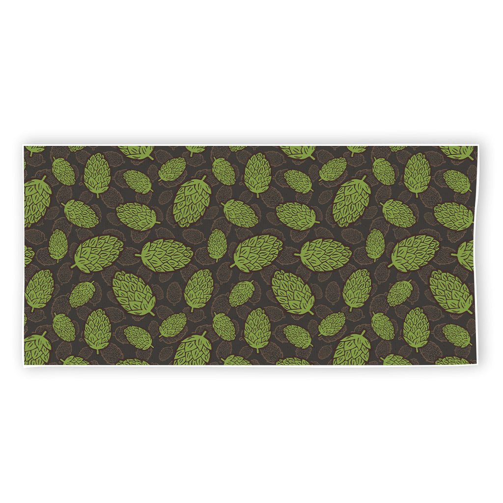 Cute Hop Cone Pattern Print Beach Towel